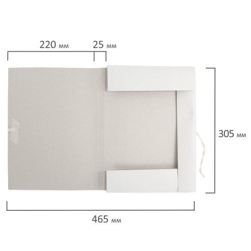 Папка для бумаг с завязками картонная мелованная BRAUBERG, 440 г/м2, до 200 л. фото 7