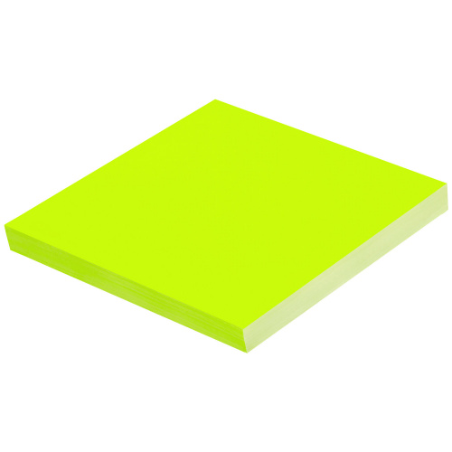 Блок самоклеящийся (стикеры) бесклеевые электростатические BRAUBERG 76х76 мм, 100 листов, желтые, 115210 фото 2