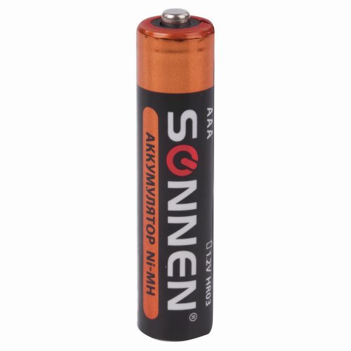 Батарейки аккумуляторные SONNEN, AAA, 2 шт., 650 mAh, в блистере фото 4
