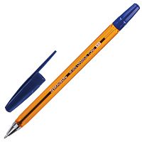 Ручка шариковая BRAUBERG "M-500 AMBER", корпус тонированный оранжевый, линия письма 0,35 мм, синяя