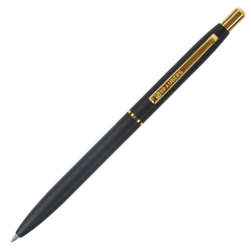 Ручка подарочная шариковая BRAUBERG Brioso, корпус черный, линия письма 0,5 мм, синяя фото 10