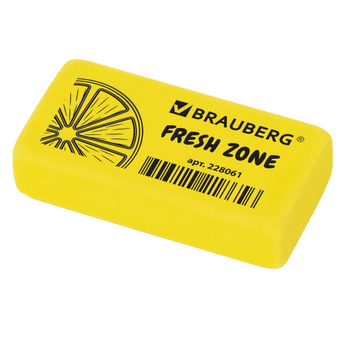 Ластик BRAUBERG "Fresh Zone", 40х20х10 мм, цвет ассорти, прямоугольный фото 5