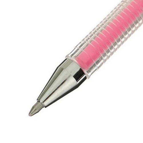 Ручка гелевая CROWN "Hi-Jell Pastel", розовая пастель, узел 0,8 мм, линия письма 0,5 мм фото 3