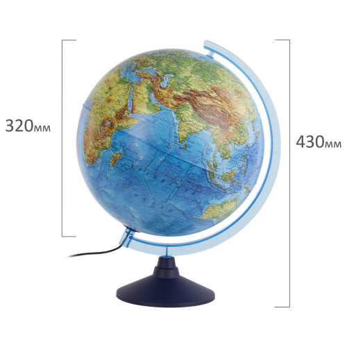 Глобус интерактивный физический/политический Globen, диаметр 320 мм, с подсветкой фото 2