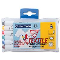 Маркеры для ткани CENTROPEN "Textile Marker", 6 цв.,круглый наконечник 1,8 мм