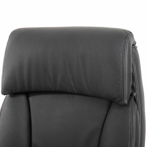 Кресло из натуральной кожи BRABIX PREMIUM "Phaeton EX-502", хром, черное фото 5