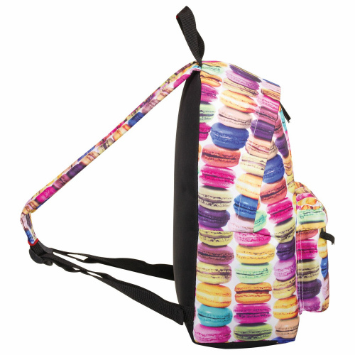 Рюкзак BRAUBERG "Сладости", 20 литров, 41х32х14 см, универсальный, сити-формат, разноцветный фото 3