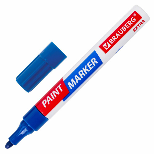 Маркер-краска лаковыйBRAUBERG EXTRA (paint marker), 4 мм, синий