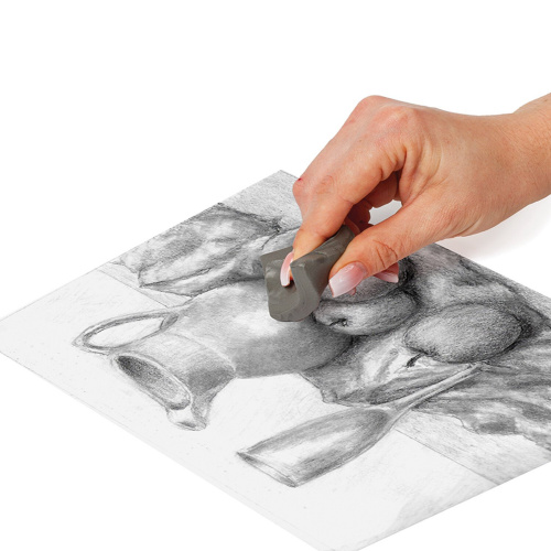 Ластик-клячка художественный BRAUBERG ART "CLASSIC", 40х36х10 мм, супермягкий, серый фото 7