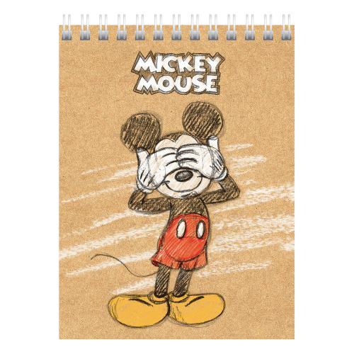 Блокнот HATBER "Микки Маус", А6, 110х145 мм, 40 л., гребень, обложка картон, клетка фото 8