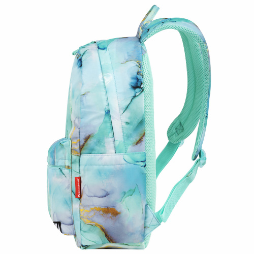 Рюкзак BRAUBERG DREAM универсальный с карманом для ноутбука, эргоном, Mint marble, 42, 271676 фото 5