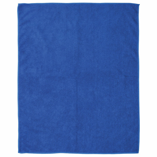 Тряпка для мытья пола ЛЮБАША ЭКОНОМ ПЛЮС, плотная микрофибра, 50х60 см, синяя фото 3