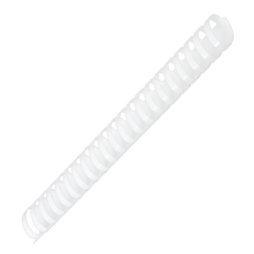 Пружины пластиковые для переплета  ОФИСМАГ, 50 шт., 38 мм, для сшивания 281-340 л., белые