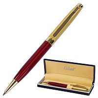 Ручка подарочная шариковая GALANT "Bremen", корпус бордовый с золотистым, золотистые детали, синяя