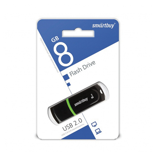 Флеш-диск SMARTBUY Paean, 8 GB, USB 2.0, черный фото 3