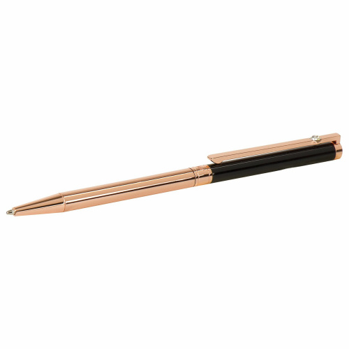 Ручка подарочная шариковая GALANT "ASTRON", корпус черный с золотом, детали золотистые, синяя фото 7