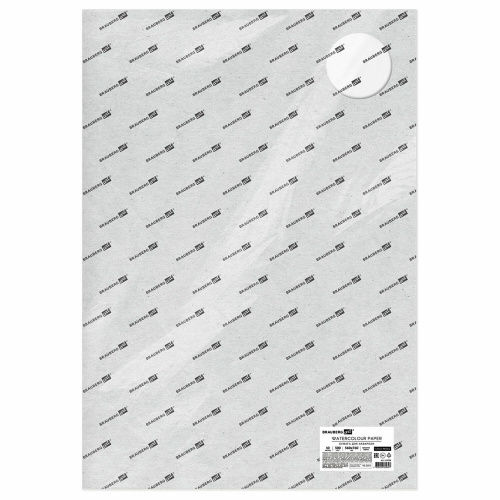 Бумага для акварели BRAUBERG ART PREMIERE, 300 г/м2 560x760 мм среднее зерно, 10 листов фото 4