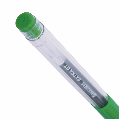 Ручка гелевая с грипом BRAUBERG "EXTRA GT", ЗЕЛЕНАЯ, стандартный узел 0,5 мм, линия 0,35 мм, 143922 фото 7