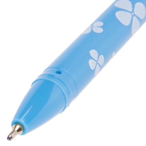 Ручка шариковая масляная BRAUBERG "FRUITY SF", с узором, линия письма 0,5 мм, синяя фото 6