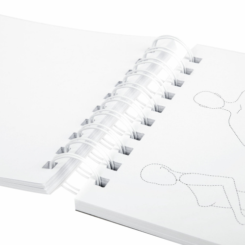 Скетчбук BRAUBERG с шаблонами фигур, бумага 160 г/м2, 145х205 мм, 60 л., гребень, подложка фото 8