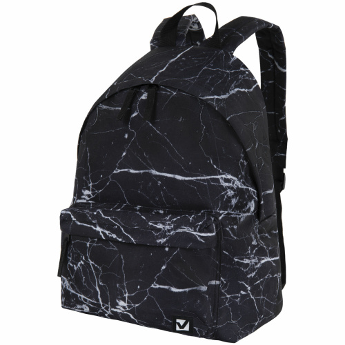 Рюкзак BRAUBERG "Black marble", 20 литров, 41х32х14 см, универсальный, сити-формат