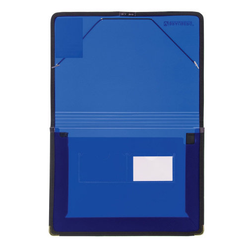 Папка на резинках BRAUBERG, широкая, А4, 330х240 мм, до 500 листов, синяя фото 3