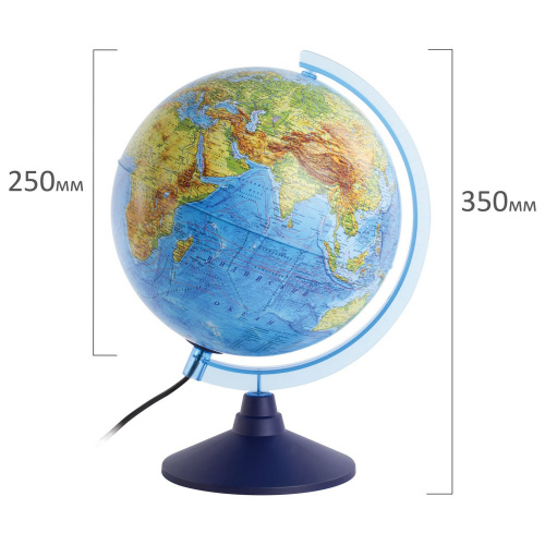 Глобус интерактивный физический/политический GLOBEN, диаметр 250 мм, с подсветкой фото 7
