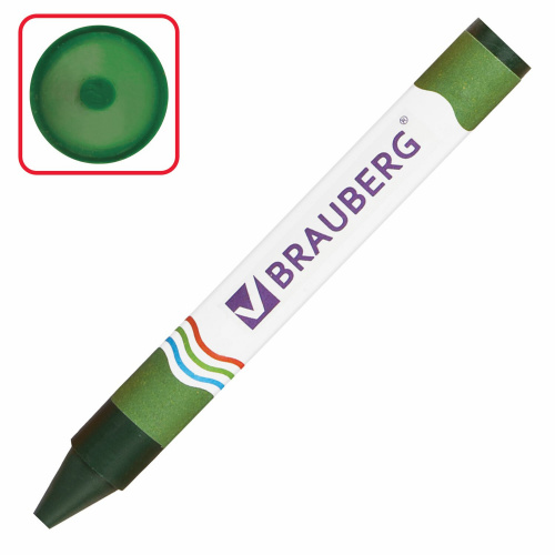 Восковые карандаши утолщенные BRAUBERG, 6 цветов фото 3