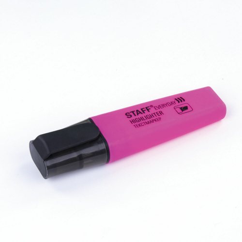 Текстовыделитель STAFF EVERYDAY, скошенный наконечник 1-5 мм, розовый фото 4