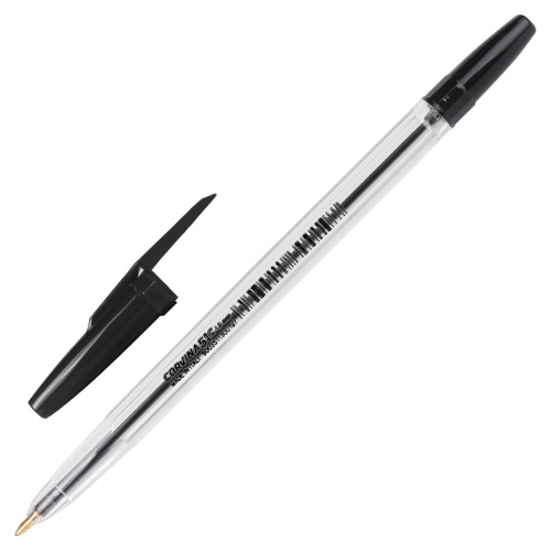 Ручка шариковая CORVINA "51 Classic", корпус прозрачный, узел 1 мм, линия письма 0,7 мм, черная