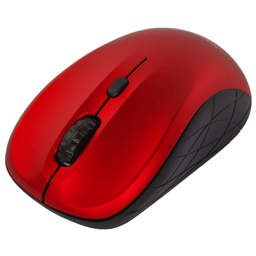 Мышь беспроводная SONNEN V-111, USB, 800/1200/1600 dpi, 4 кнопки, оптическая, красная фото 2