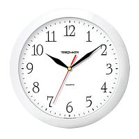 Часы настенные TROYKA 11110113, круг, 29х29х3,5 см, белые, белая рамка