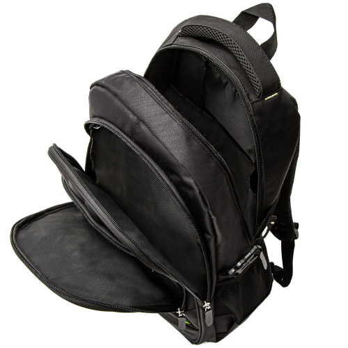 Рюкзак BRAUBERG TITANIUM  45х28х18см, универсальный, черный, салатовые вставки фото 3