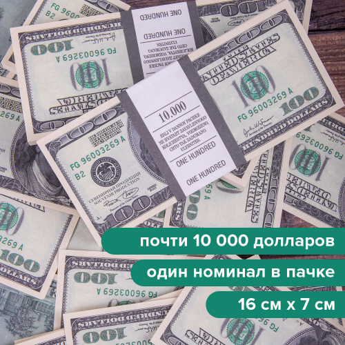 Деньги шуточные ФИЛЬКИНА ГРАМОТА "100 долларов", упаковка с европодвесом фото 4