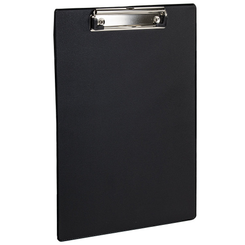 Доска-планшет STAFF, А4, с прижимом, картон/ПВХ, черная