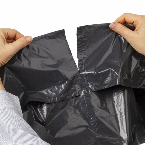 Мешки для мусора LAIMA, 200 л, черные, в пачке 5 шт., особо прочные, ПВД 50 мкм фото 2