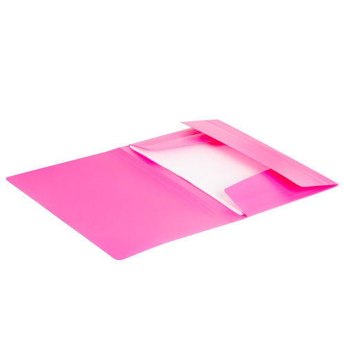 Папка на резинках BRAUBERG "Office", до 300 листов, 500 мкм, розовая фото 2