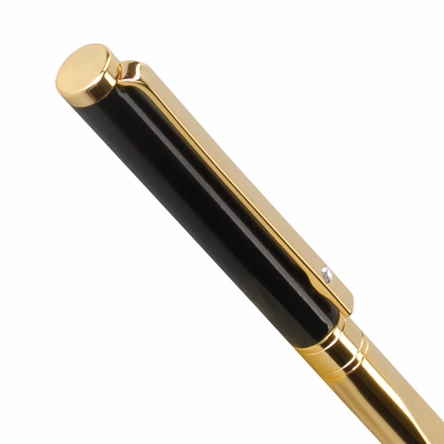 Ручка подарочная шариковая GALANT "ALLUSION", корпус черный/золотой, детали золотистые, синяя фото 2