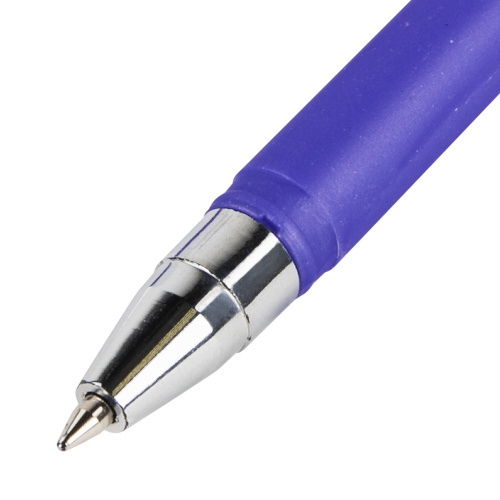 Ручка шариковая BRAUBERG SOFT TOUCH STICK "METALLIC", корпус ассорти, узел 0,7 мм, синяя фото 8