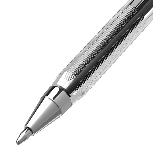 Ручка шариковая BRAUBERG "M-500 CLASSIC", корпус прозрачный, линия письма 0,35 мм, черная фото 6