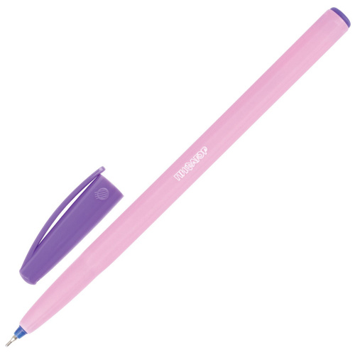 Ручка шариковая масляная ПИФАГОР, безопасный корпус ассорти, линия письма 0,3 мм, синяя фото 8