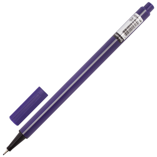 Ручка капиллярная (линер) BRAUBERG "Aero", трехгранная, линия письма 0,4 мм, фиолетовая фото 8