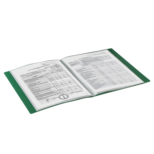 Папка BRAUBERG, 40 вкладышей,  0,7 мм, стандарт, зеленая фото 6