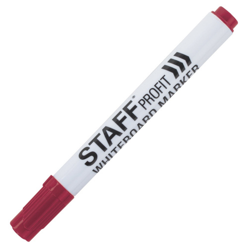 Маркер стираемый для белой доски STAFF PROFIT, 2,5 мм, красный фото 6