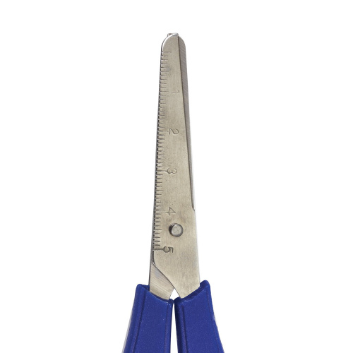 Ножницы ПИФАГОР, 135 мм, с линейкой, цвет ассорти, в картонной упаковке с европодвесом фото 10