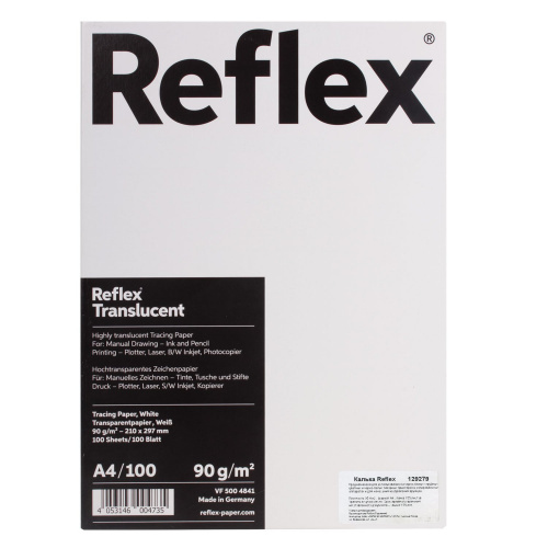 Калька REFLEX, А4, 90 г/м, 100 листов, белая