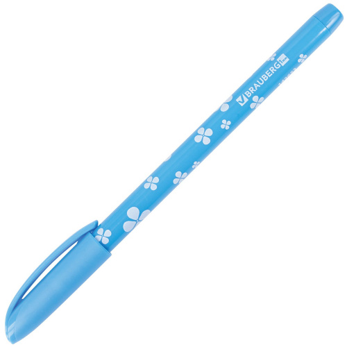 Ручка шариковая масляная BRAUBERG "FRUITY SF", с узором, линия письма 0,5 мм, синяя фото 7