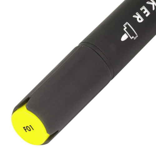 Маркер для скетчинга двусторонний BRAUBERG ART CLASSIC, 1 мм-6 мм , желтый флуоресцентный фото 5