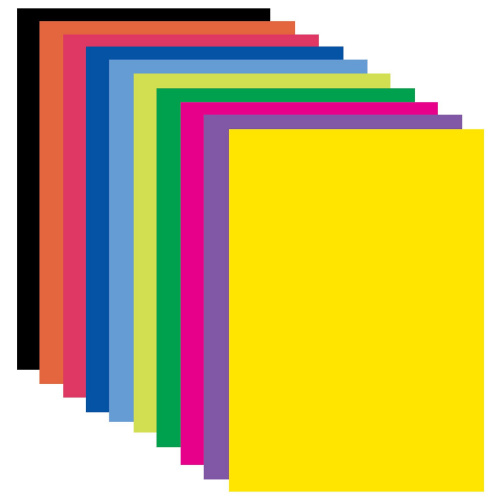 Цветная бумага BRAUBERG, А4, мелованная, самоклеящаяся, 10 л., 10 цв., 80 г/м2 фото 6