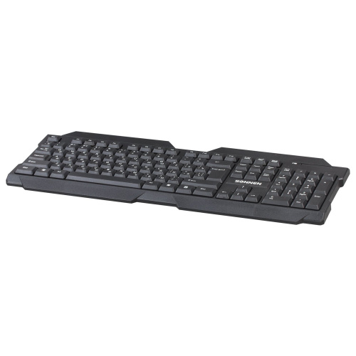 Клавиатура беспроводная SONNEN KB-5156, USB, 104 клавиши, 2,4 Ghz, черная фото 3